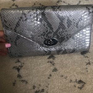 Snakeskin clutch